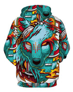 Digital Wolf Pullover Hoodie - outfitshirt