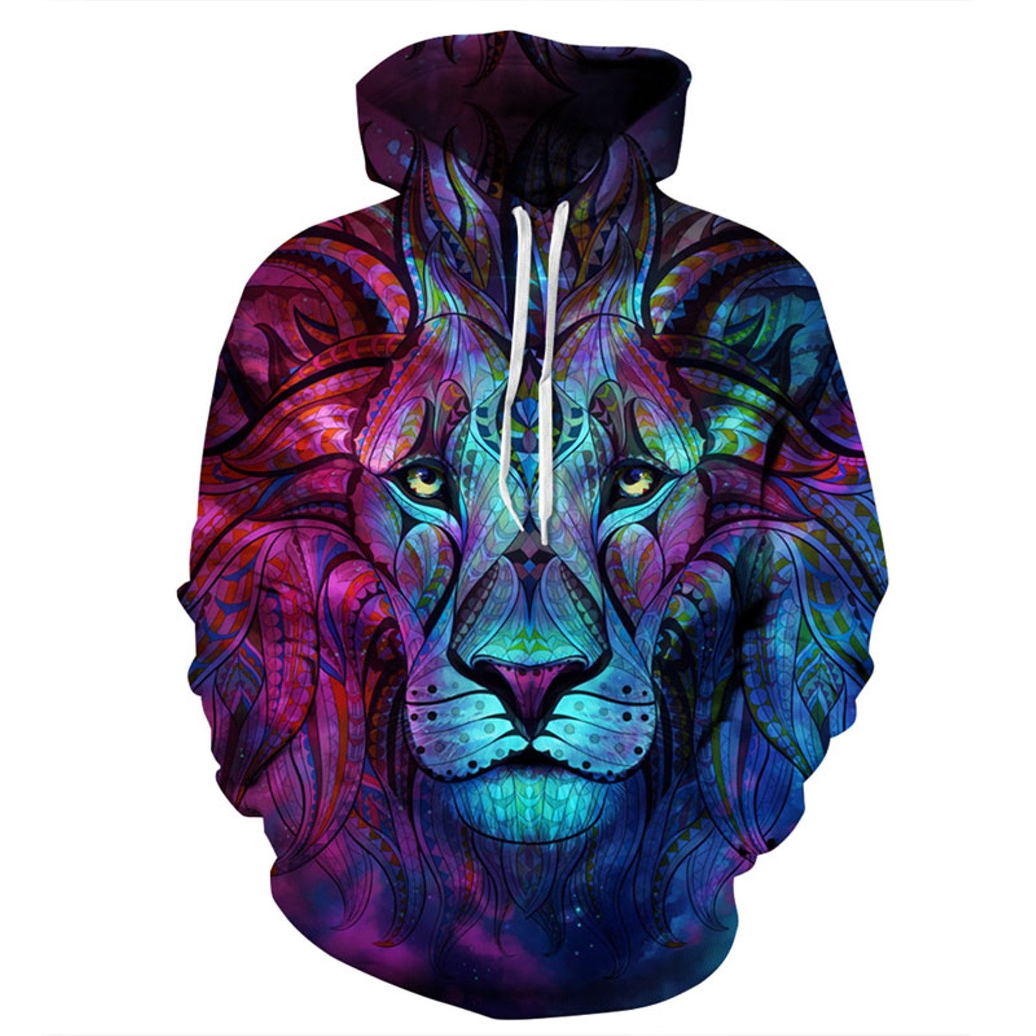 Paisley Flowers Lion 3D Hoodies - outfitshirt