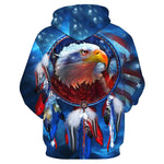 NATIVE AMERICAN PATRIOT EAGLE 3D HOODIE - outfitshirt