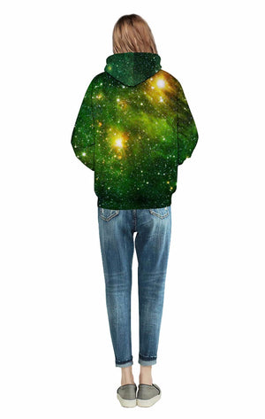 GREEN GALAXY HOODIE - outfitshirt