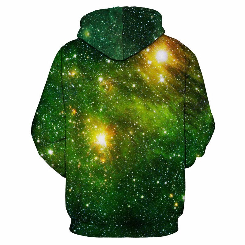 GREEN GALAXY HOODIE - outfitshirt