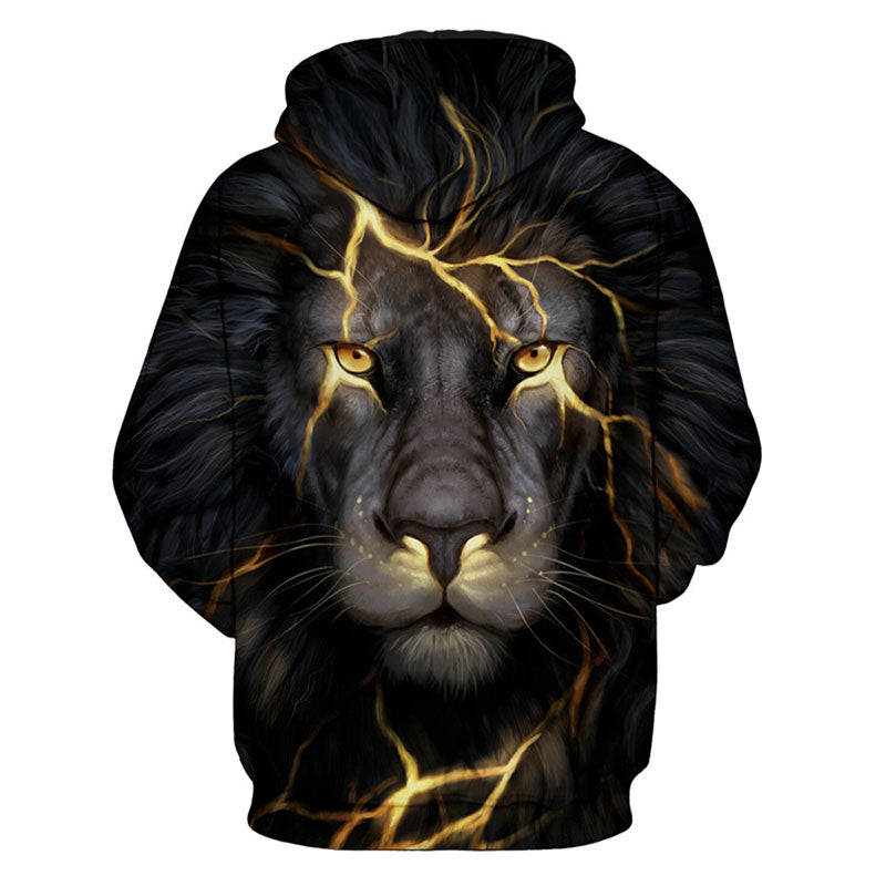 THUNDER LION 3D HOODIE - outfitshirt