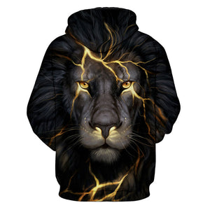 THUNDER LION 3D HOODIE - outfitshirt