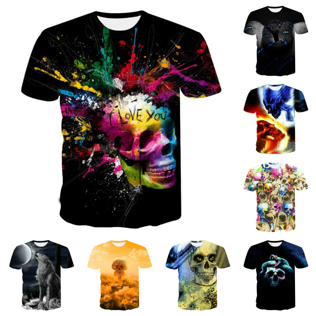 3D Color SKULL Daily sale - Save 35% ONLY TODAY Color Skull 3D T-Shirt - outfitshirt