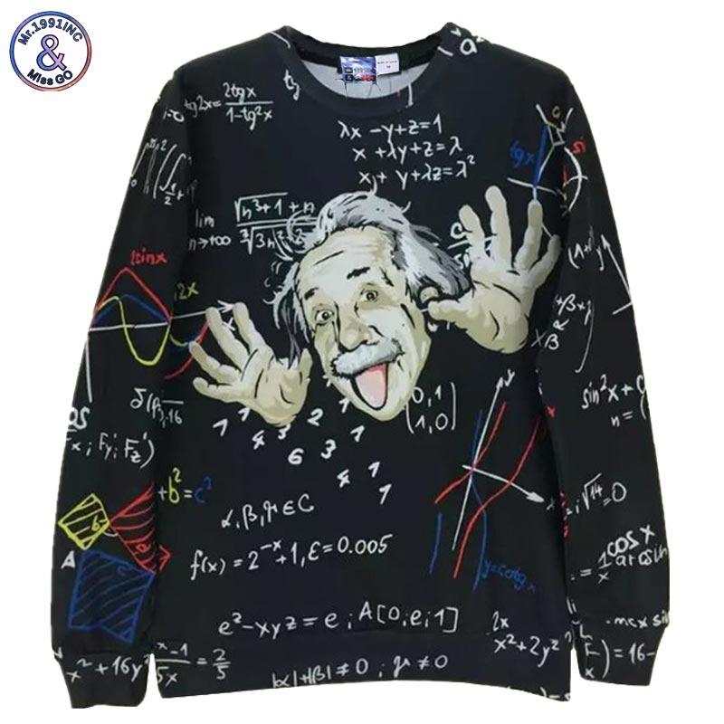 Math science Graphic 3D Einstein Hoodies - outfitshirt