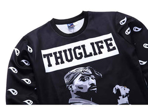 Europe And America fashion Rapper 2pac Tupac 3d sweatshirt THUGLIFE hoodies - outfitshirt