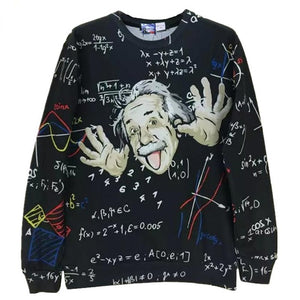 Math science Graphic 3D Einstein Hoodies - outfitshirt