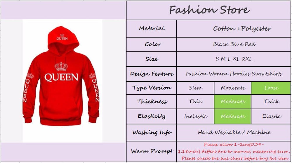 King Queen Crown Hoodies - outfitshirt