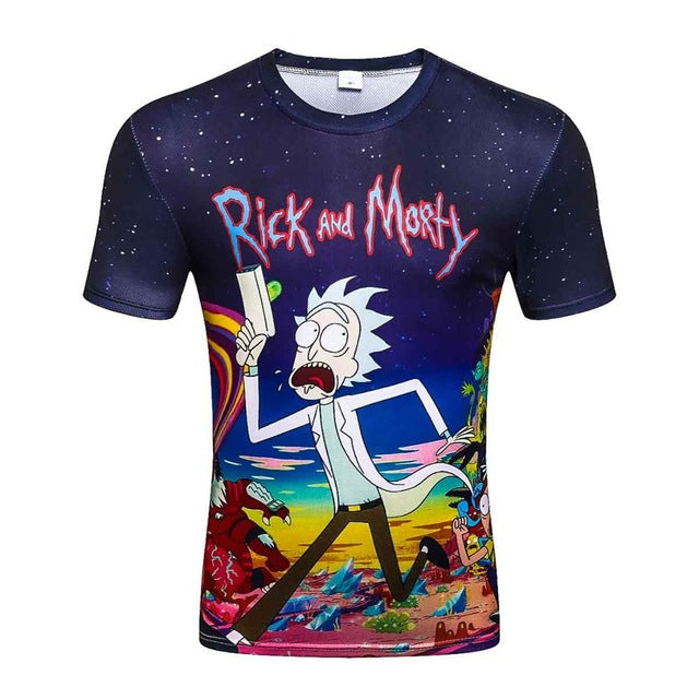 Rick Morty Skull Fun Nature Beer Girl 3D T Shirt - outfitshirt