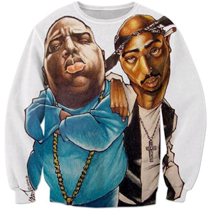 rapper 2pac tupac/Biggie Smalls 3D Print Sportswear Unisex pullovers - outfitshirt