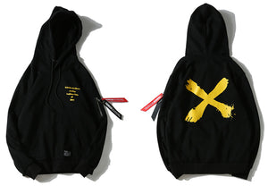 Cross Sweatshirt Yellow Back Pullover Hoodie - outfitshirt