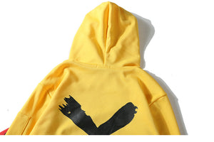 Cross Sweatshirt Yellow Back Pullover Hoodie - outfitshirt