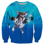 3D CAT HOODIE - outfitshirt