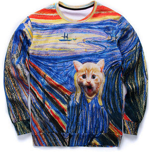 3D CAT HOODIE - outfitshirt