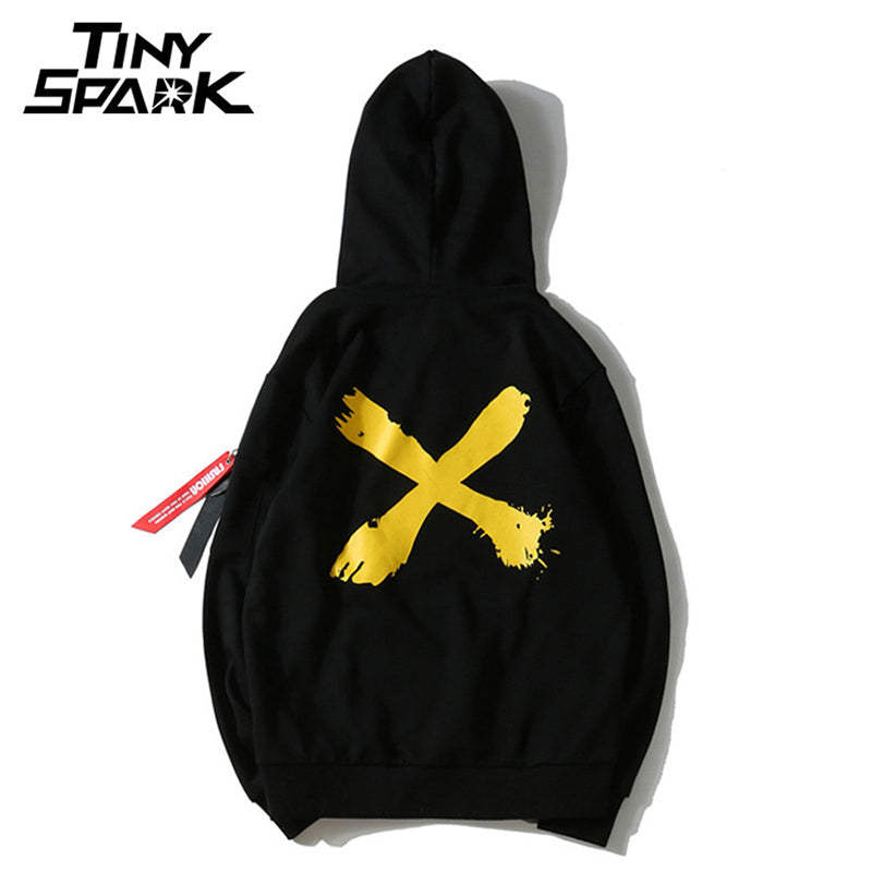 Cross Sweatshirt Yellow Back Pullover Hoodie - outfitshirt