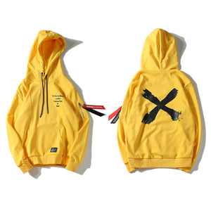 Cross Sweatshirt Yellow Back Pullover Hoodie - outfitshirt