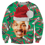 Santasaurus/cat Pizza/Carlton Merry Christmas 3D Hoodies - outfitshirt