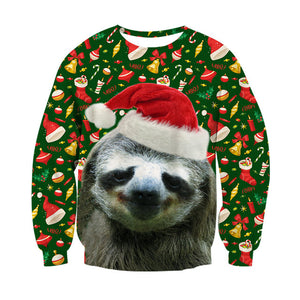 Santasaurus/cat Pizza/Carlton Merry Christmas 3D Hoodies - outfitshirt